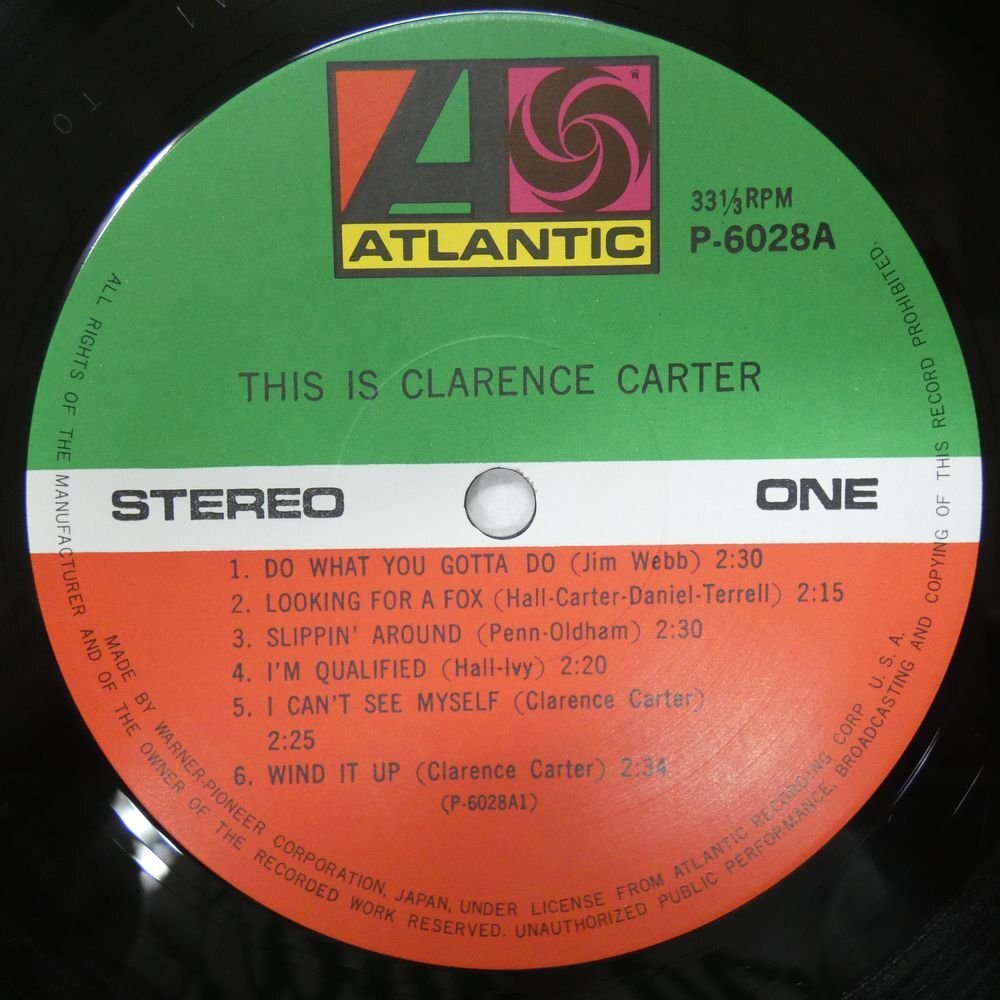 46071804;【SOUL AGE帯付】Clarence Carter / This Is Clarence Carterの画像3