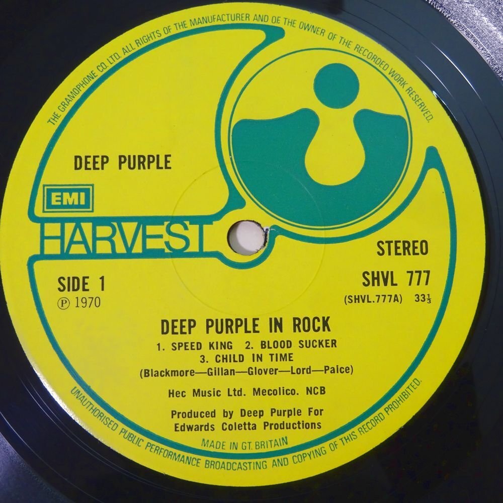 10024386;【UK初期プレス/GRAMOリム/マトA2B1/コーティングジャケ】Deep Purple / Deep Purple In Rockの画像3