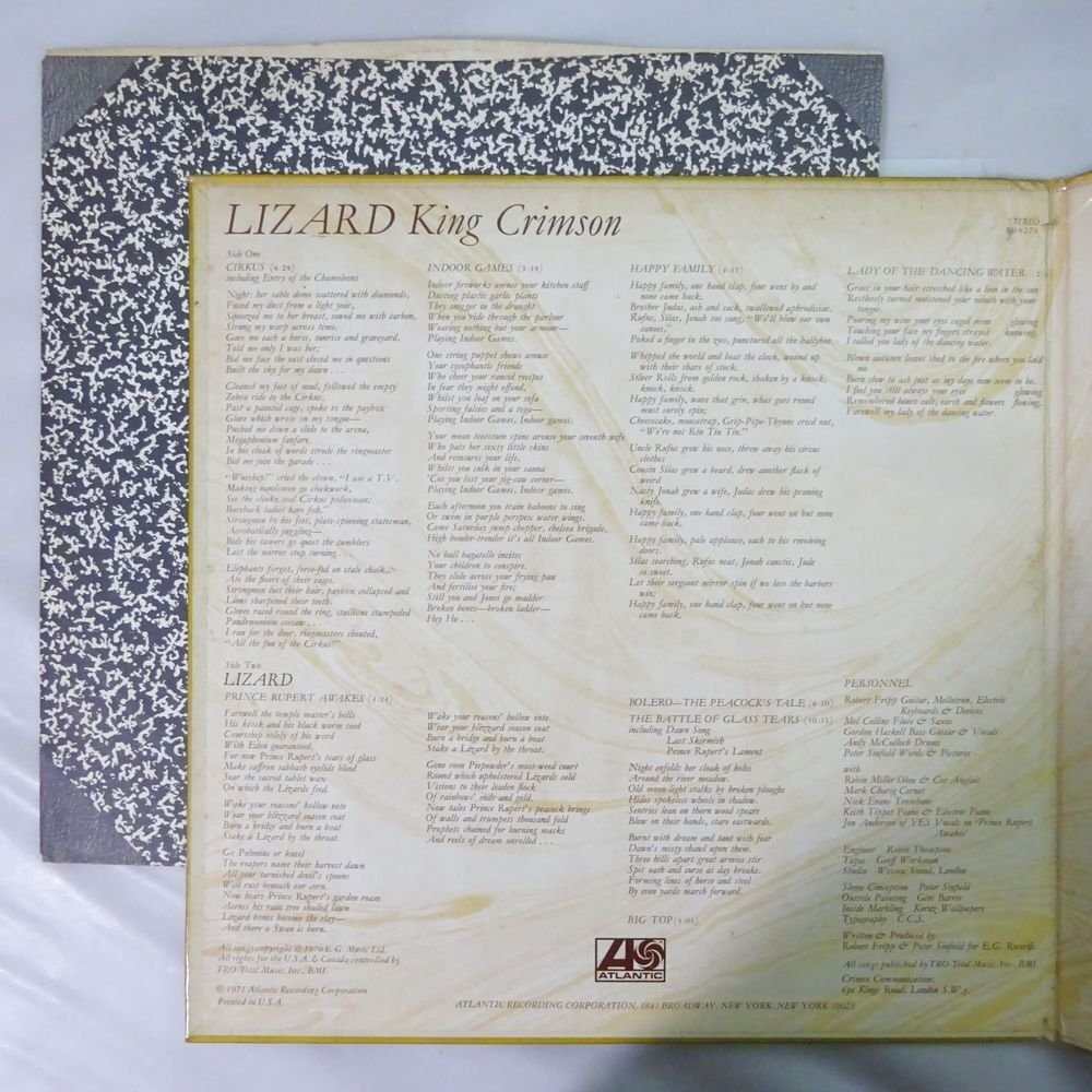 10024379;【US盤/コーティングジャケ】King Crimson Lizardの画像2