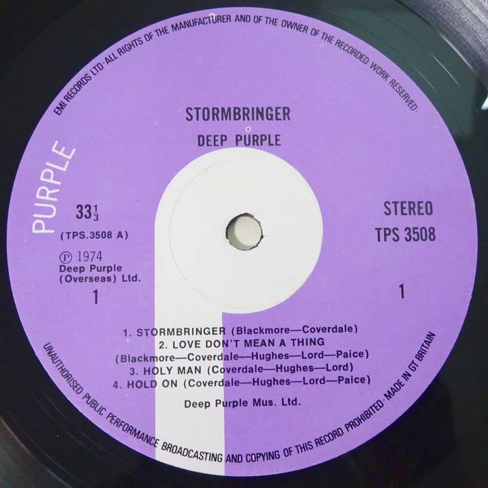 10024387;【UKオリジナル/マト両面1U】Deep Purple / Stormbringerの画像3