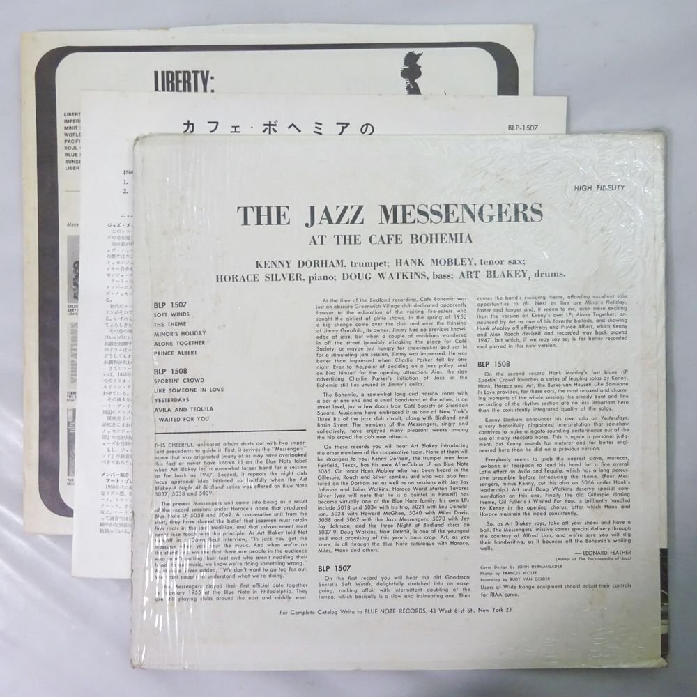 11185748;【US盤/Blue note/Liberty/手書きRVG刻印/MONO/シュリンク】The Jazz Messengers / At The Cafe Bohemia Volume 1の画像2