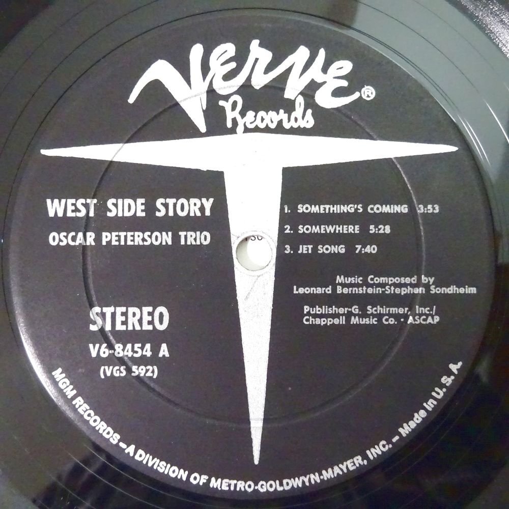 11185796;【US盤/Verve/黒T字/深溝】The Oscar Peterson Trio / West Side Storyの画像3