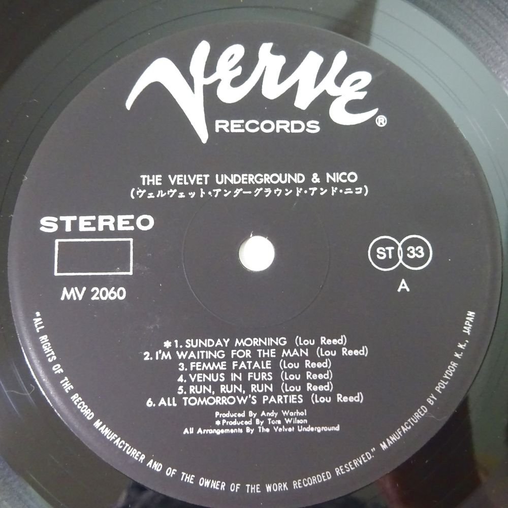 10024477;【美盤/帯付】The Velvet Underground & Nico / S.T.の画像4