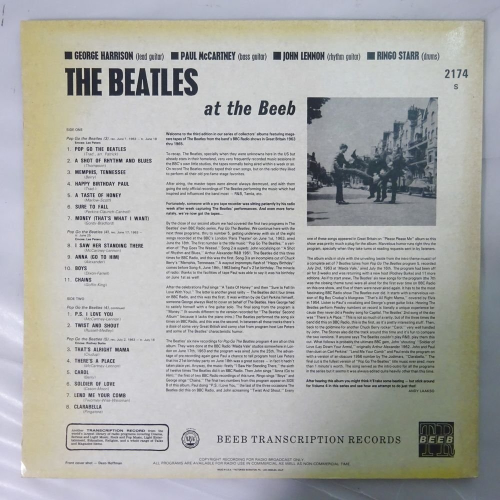 11184589;【BOOT】The Beatles / The Beatles At The Beeb Vol. 3の画像2