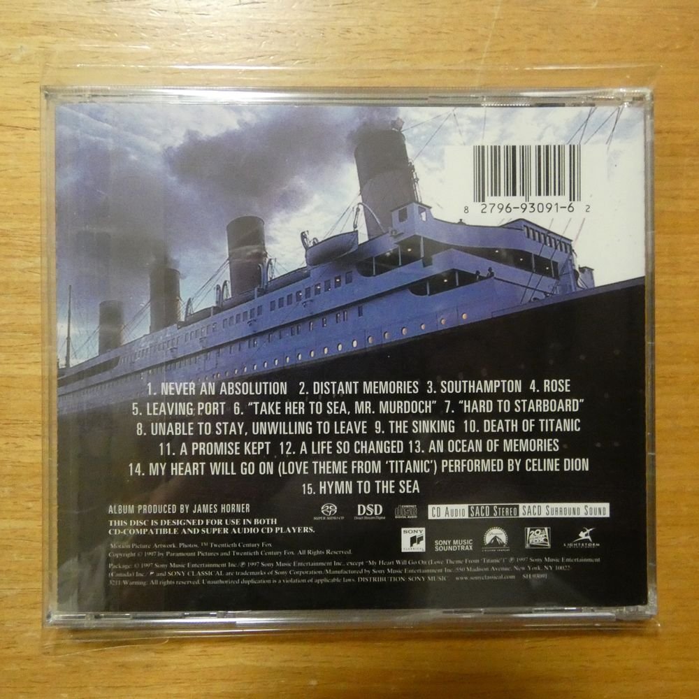 827969309162;【ハイブリッドSACD】O.S.T / TITANIC SH-93091の画像2