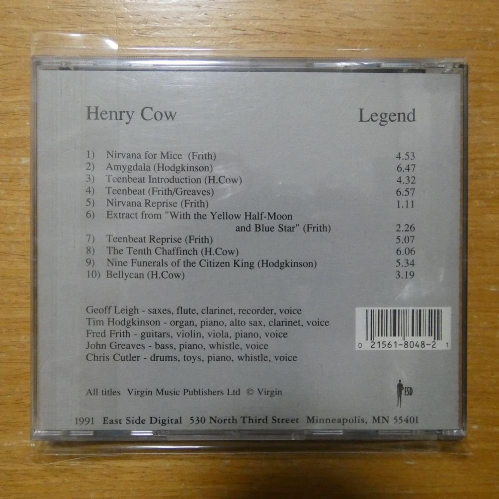 021561804821;【CD】HANRY COW / LEGEND ESD-80482の画像2