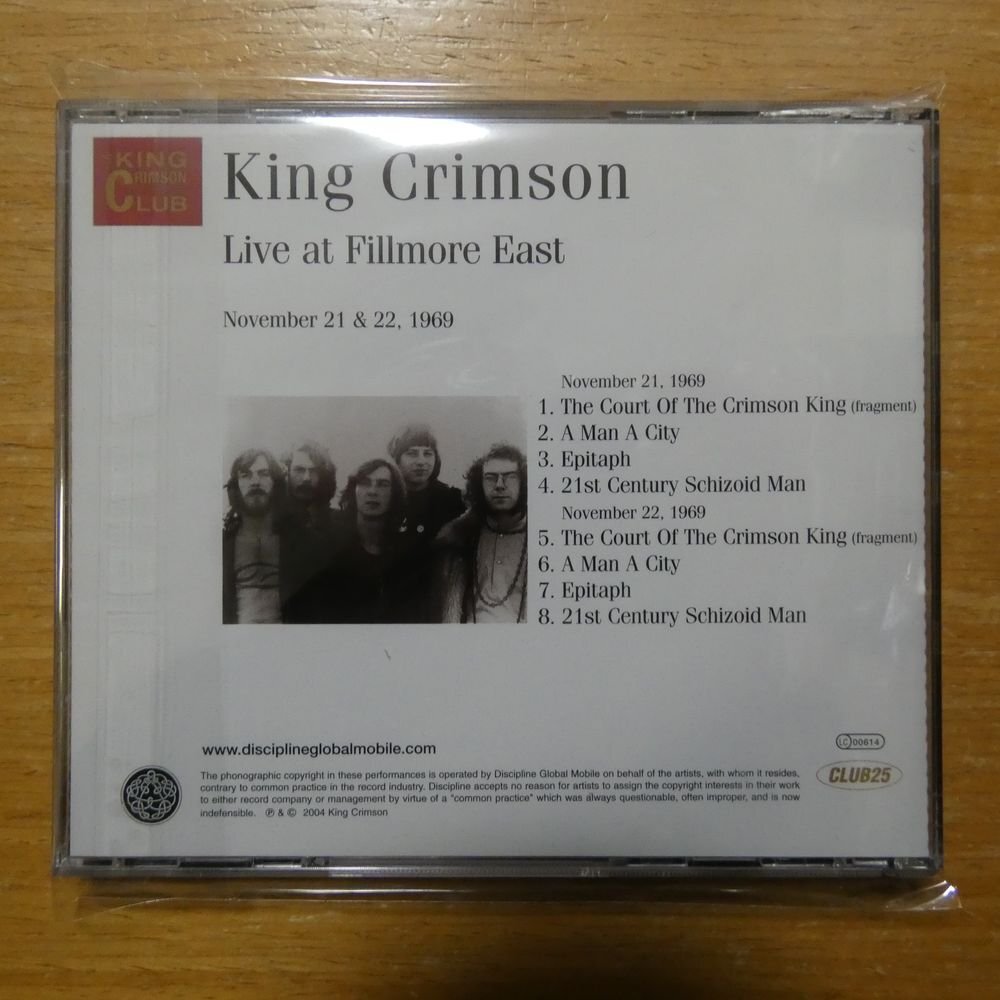 41097171;【コレクターズCD/69年フィルモア】キング・クリムゾン / LIVE AT FILLMORE EASTの画像2