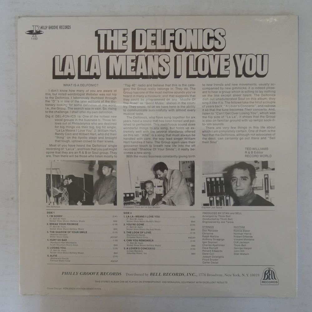46072003;【未開封/US盤】The Delfonics / La La Means I Love You_画像2