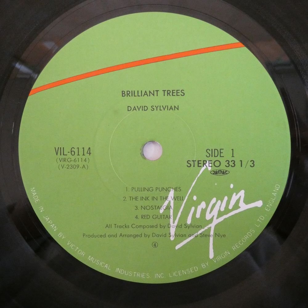 46072108;【国内盤/美盤】David Sylvian デヴィッド・シルビアン / Brilliant Trees_画像3