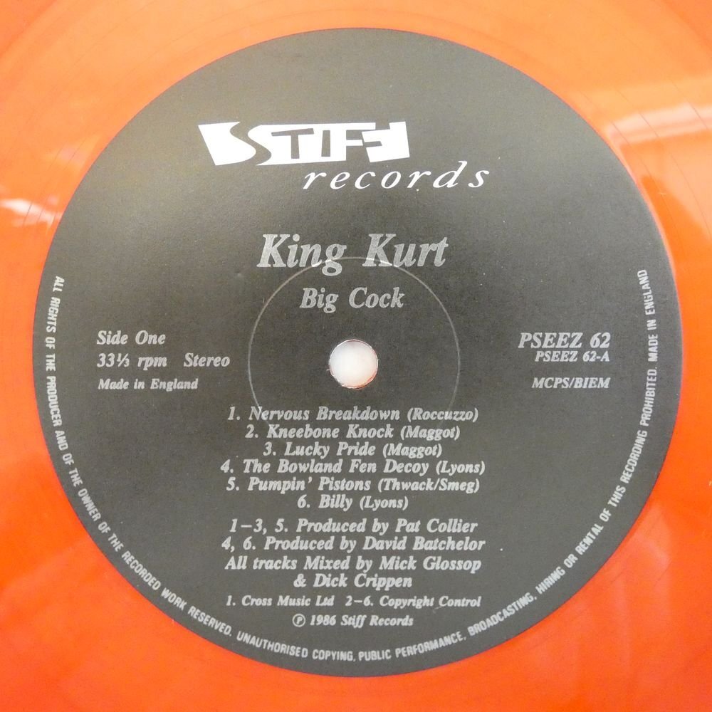 46072203;【UK盤/RedVinyl/限定プレス】King Kurt / Big Cockの画像3