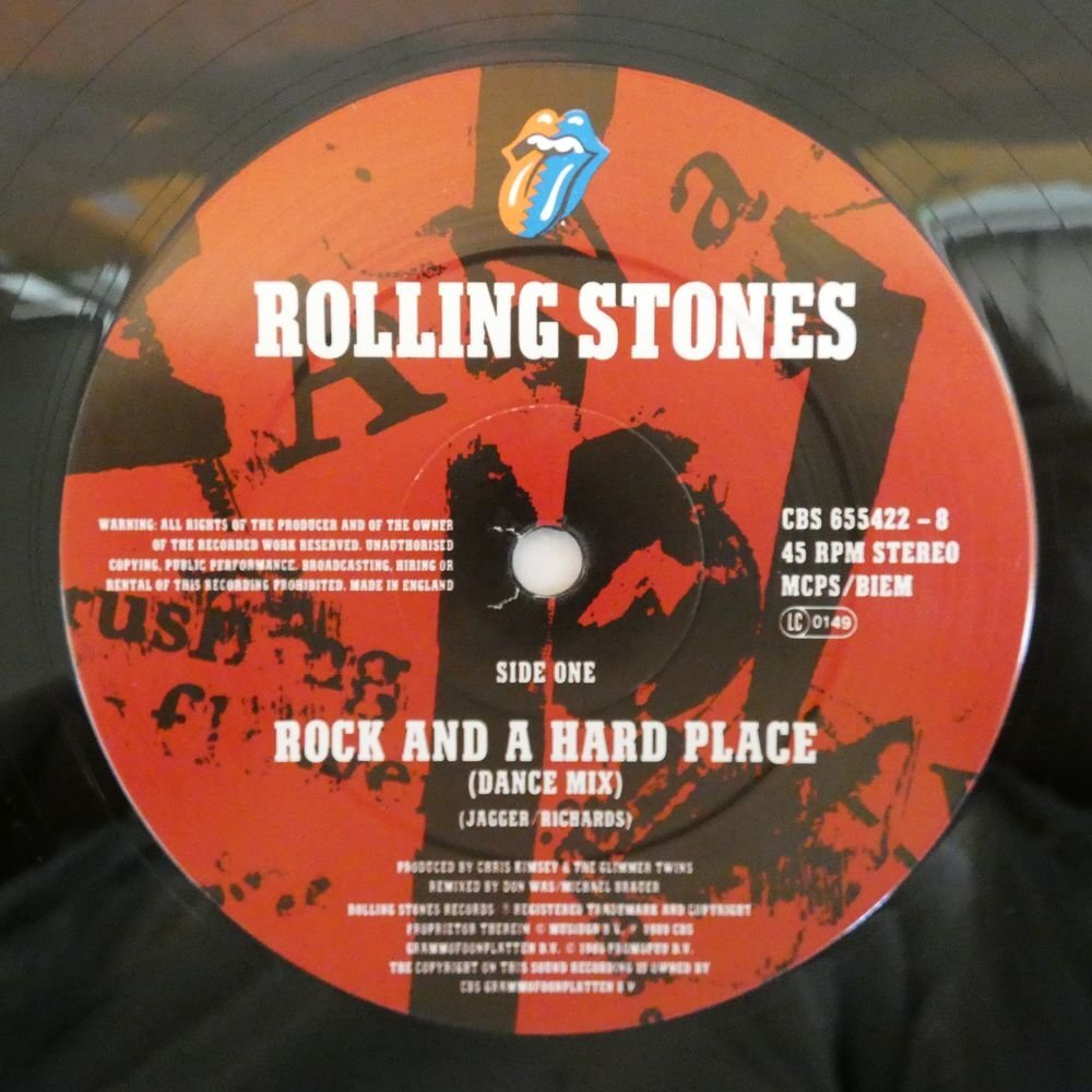 46072206;【UK盤/12inch/45RPM/ハイプステッカー】Rolling Stones / Rock And A Hard Place_画像3