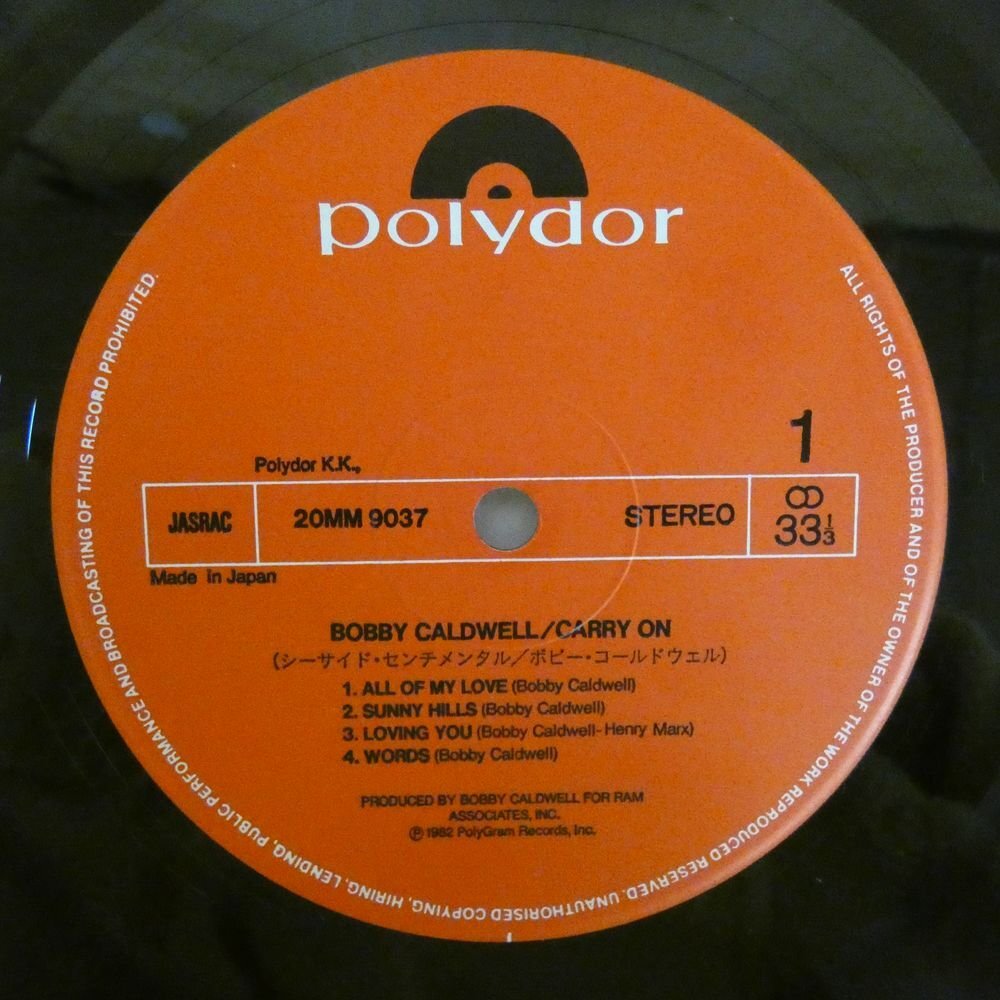 47056416;【国内盤】Bobby Caldwell / Carry On シーサイド・センチメンタルの画像3