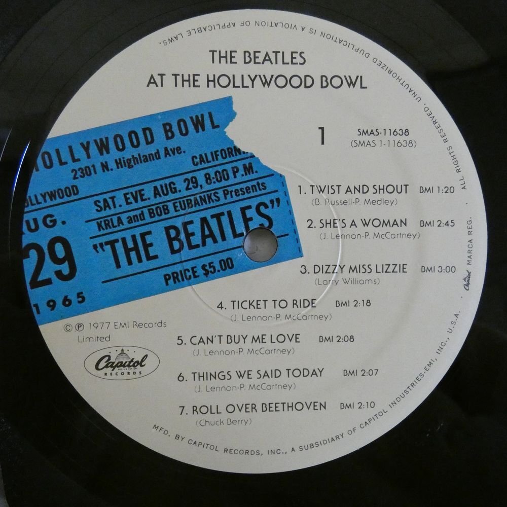 47056504;【国内盤/見開き】The Beatles / At The Hollywood Bowlの画像3