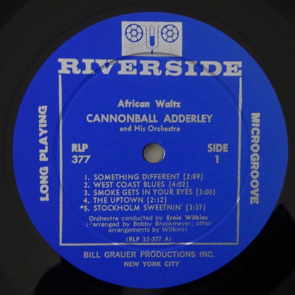 14030581;【US盤/RIVERSIDE/青大ラベル/深溝/MONO】Cannonball Adderley And His Orchestra / African Waltzの画像3