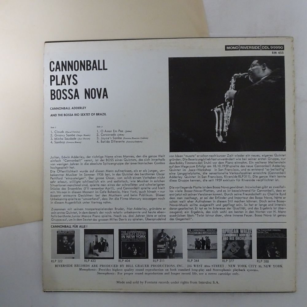 14030587;【Netherlandオリジナル/RIVERSIDE/MONO/コーティング/別ジャケ】Cannonball Adderley Sextet / Viva Cannonball!の画像2