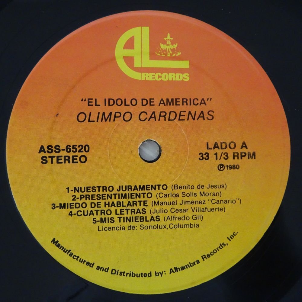 10025303;【US盤/シュリンク/LATIN】Olimpo Cardenas / El Idolo De Americaの画像3