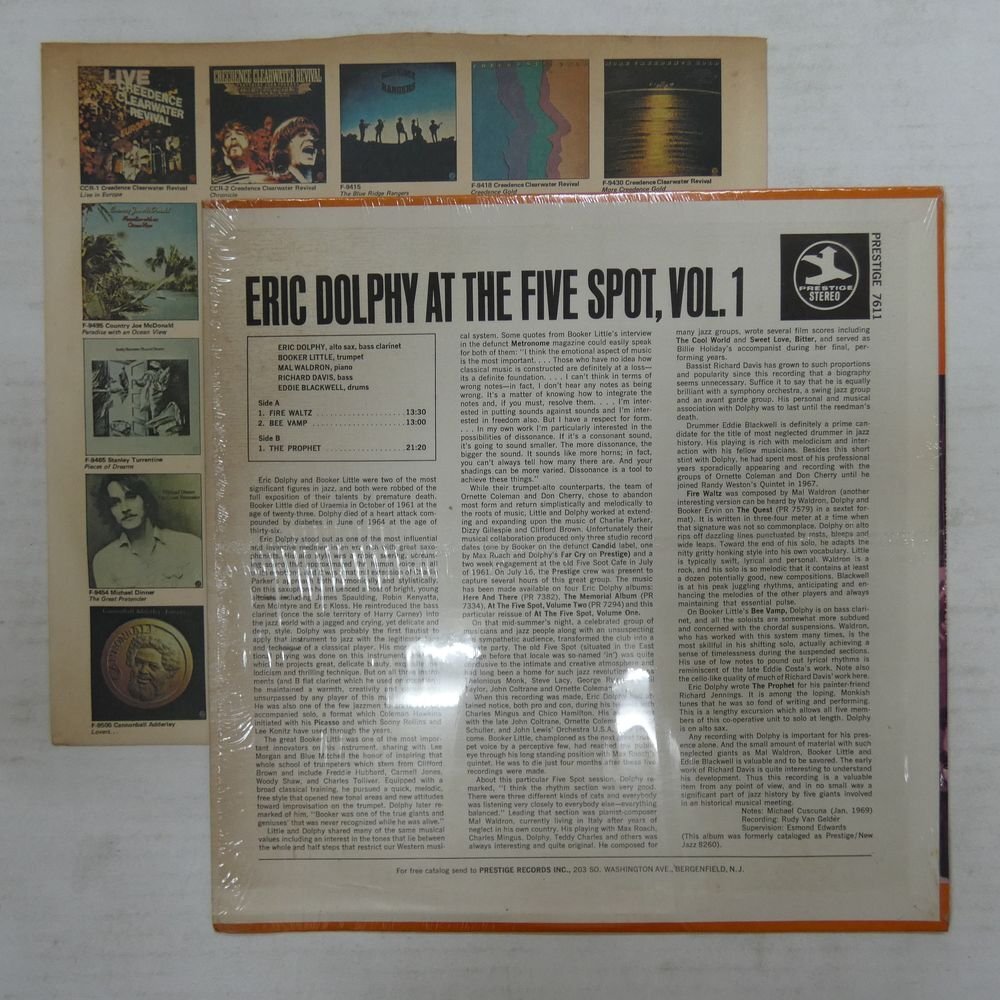 46072509;【US盤/Prestige/シュリンク】Eric Dolphy / At The Five Spot, Vol. 1の画像2