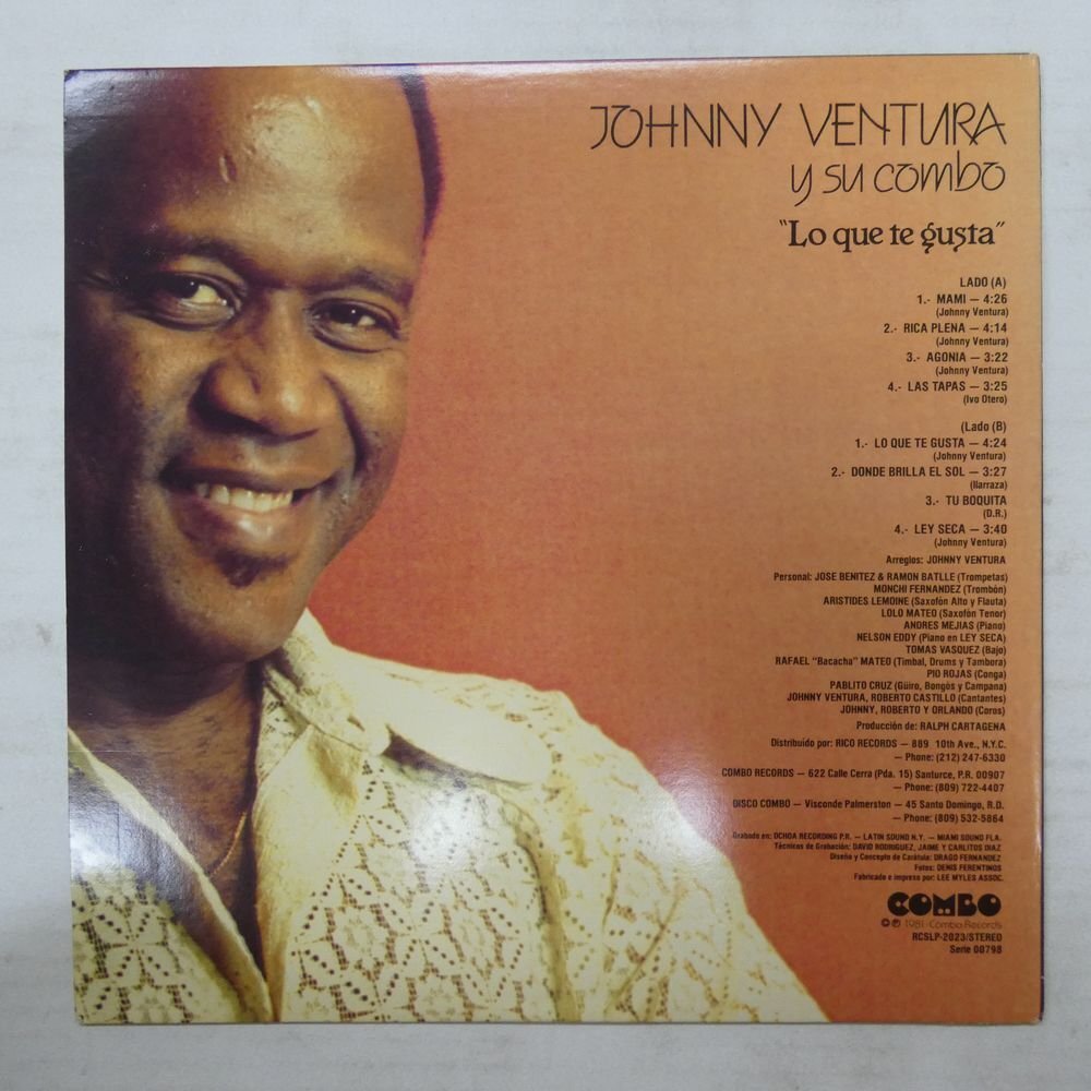 46072701;【US盤/Latin】Johnny Ventura Y Su Combo / Lo Que Te Gustaの画像2