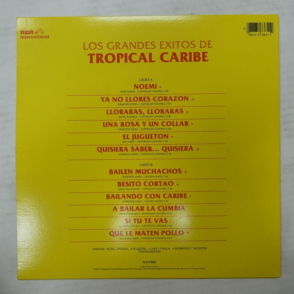46072706;【US盤/Latin】Tropical Caribe / Los Grandes Exitos De Tropical Caribeの画像2