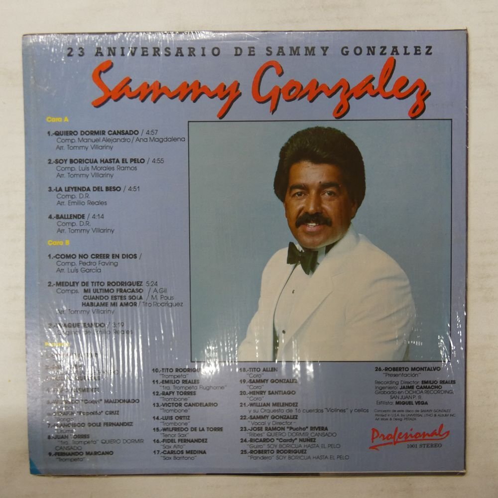 46072665;【US盤/Latin/シュリンク】Sammy Gonzalez / 23 Aniversario De Sammy Gonzalez_画像2