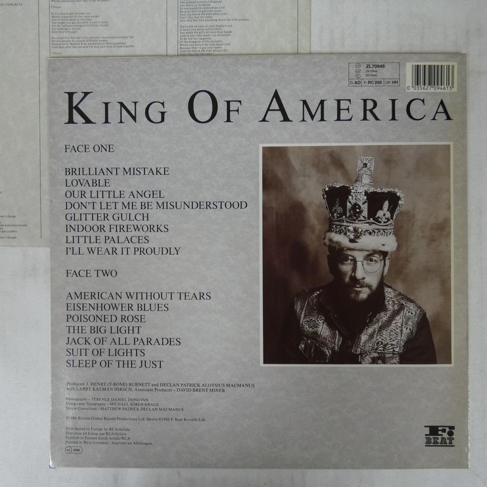 46072758;【Germany盤/美盤】The Costello Show Featuring Elvis Costello / King Of Americaの画像2