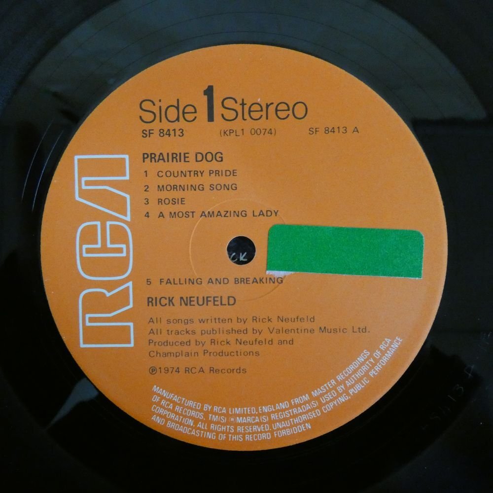 46072831;【UK盤/美盤】Rick Neufeld / Prairie Dogの画像3