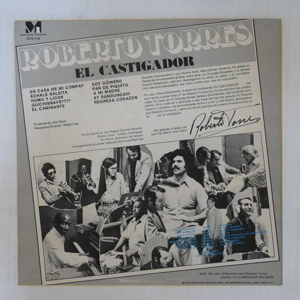 46072936;【US盤/Latin】Roberto Torres / El Castigadorの画像2