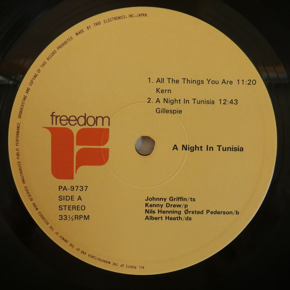 47057040;【国内盤】Johnny Griffin / A Night In Tunisiaの画像3