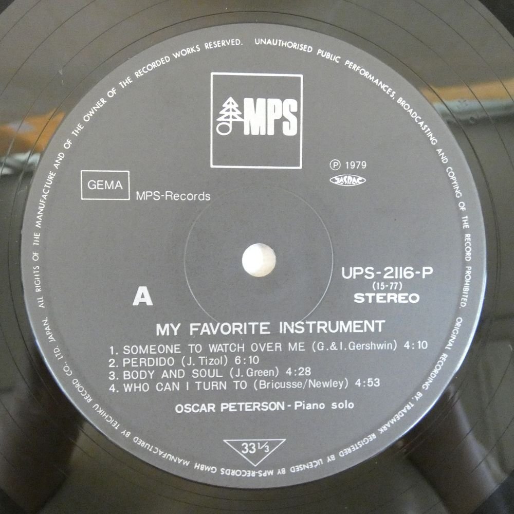 47057063;【帯付/MPS】Oscar Peterson / My Favorite Instrumentの画像3