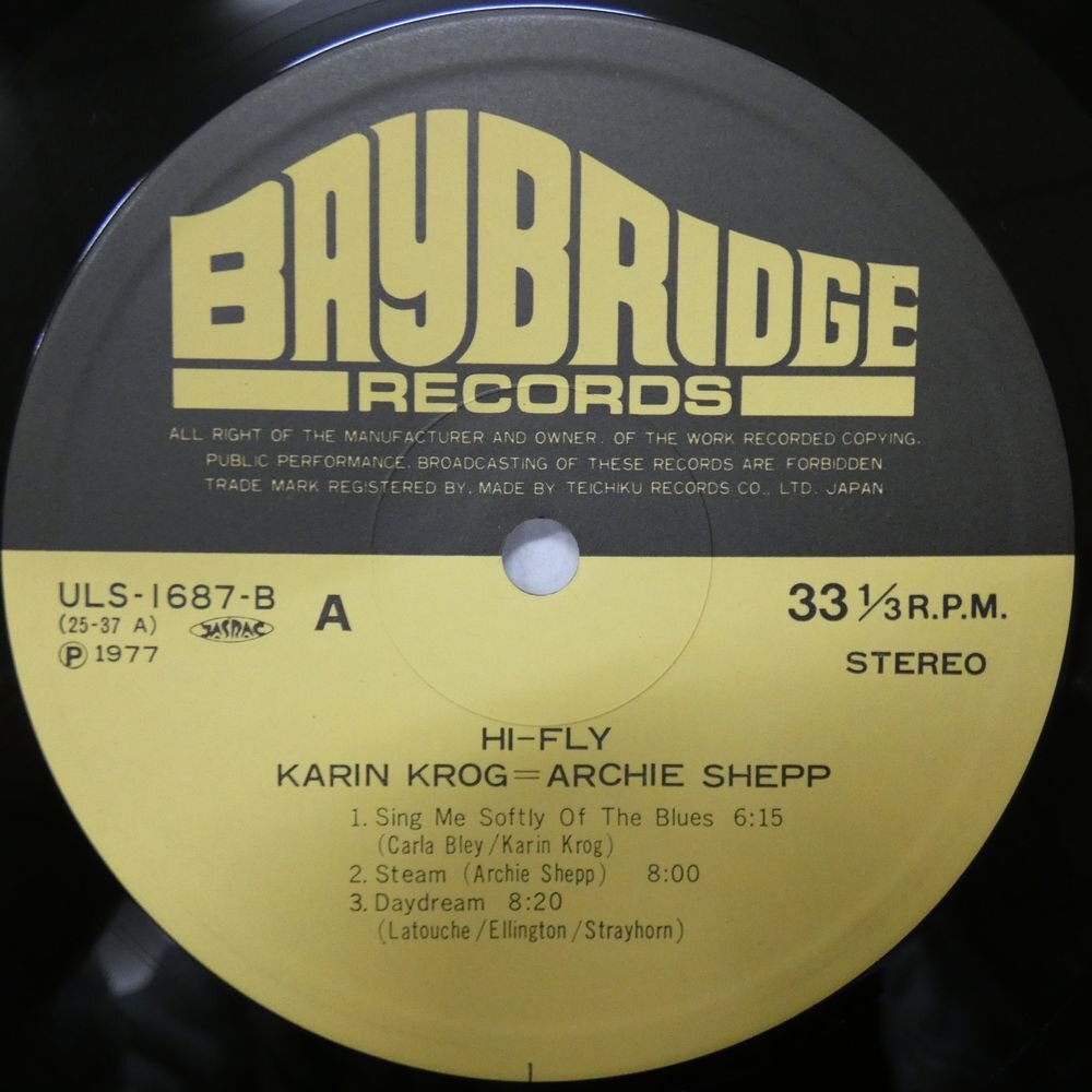 47057412;【帯付/Baybridge】Karin Krog - Archie Shepp / Hi-Fly_画像3