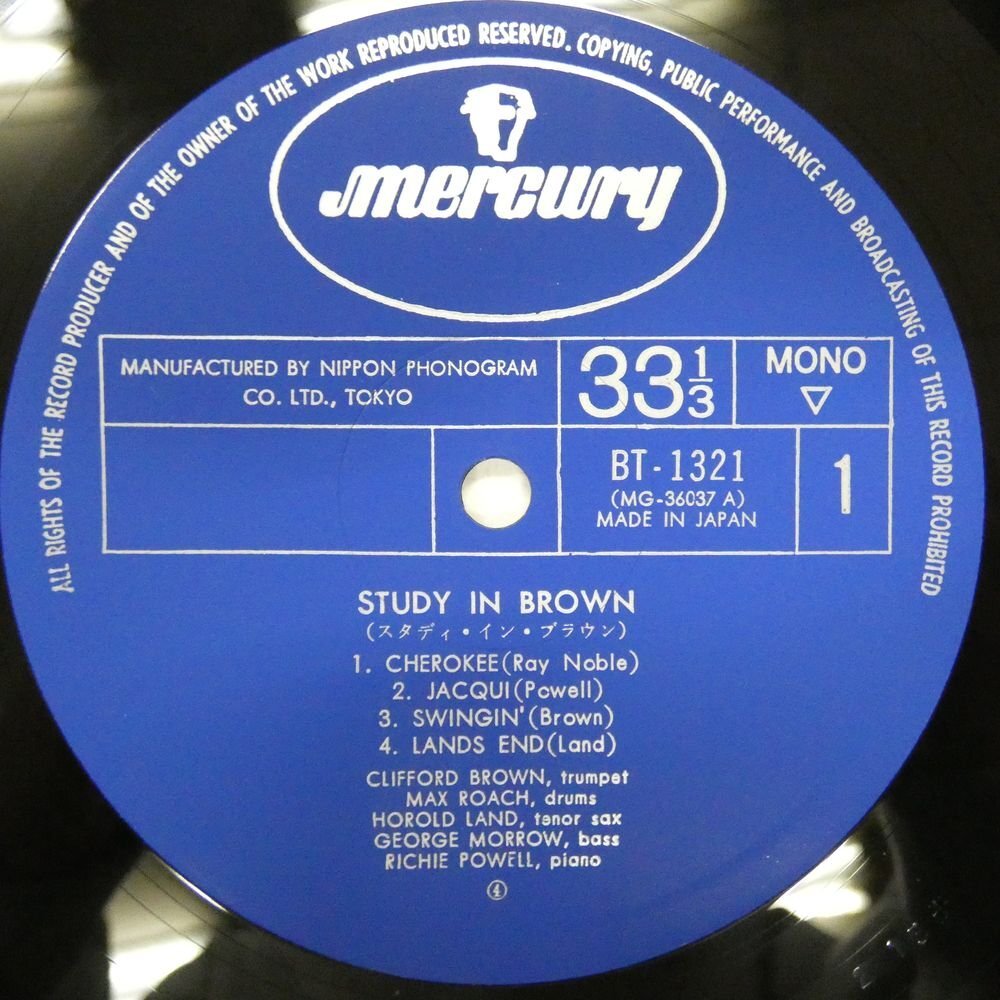 47057459;【帯付/MONO】Clifford Brown and Max Roach / Study in Brownの画像3