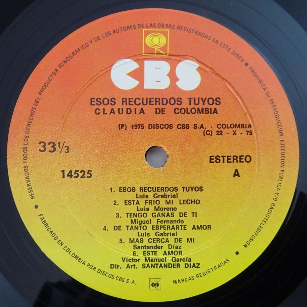 10025313;【Colombia盤/LATIN】Claudia De Colombia / Esos Recuerdos... Tuyosの画像3