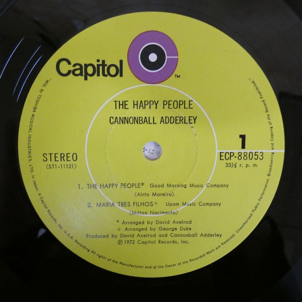 46073093;【国内盤/美盤】The Cannonball Adderley Quintet / The Happy Peopleの画像3