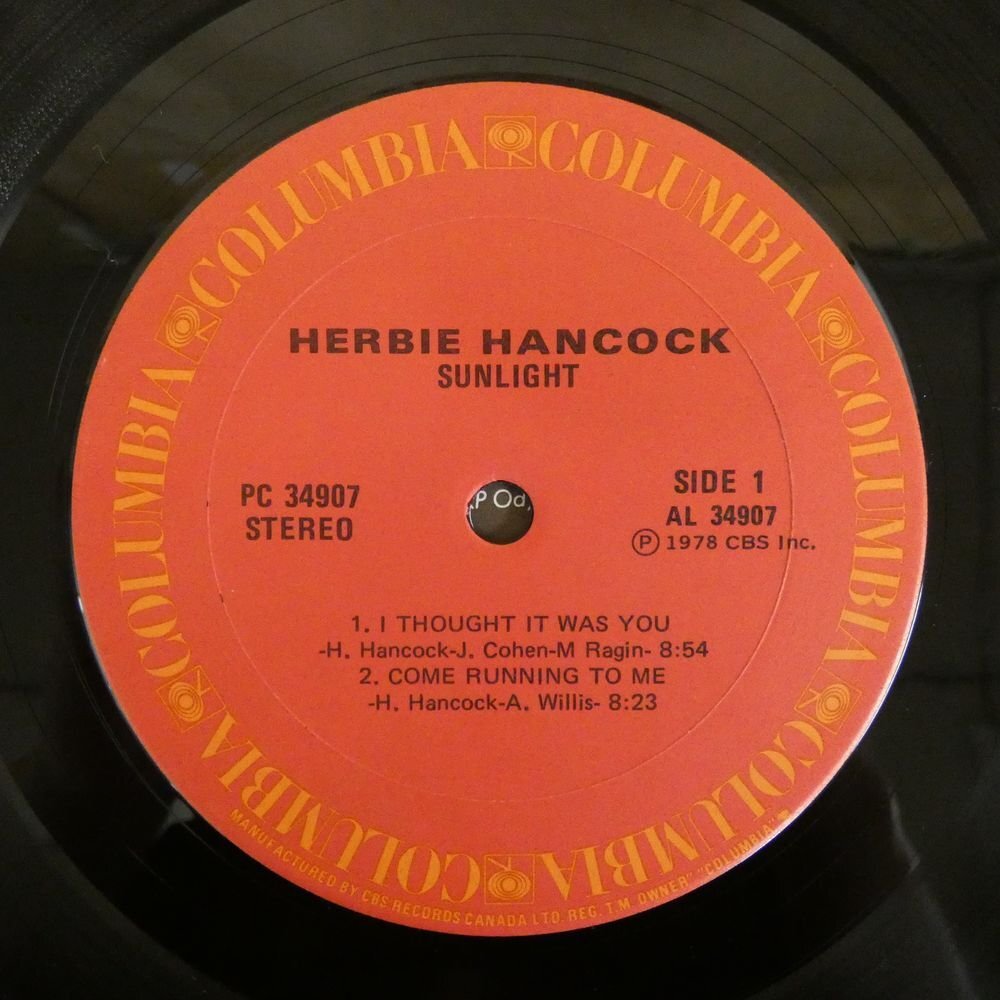 46073314;【Ｃanada盤/シュリンク】Herbie Hancock / Sunlightの画像3