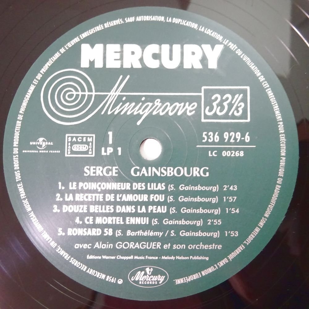 10025231;【France盤/ペラジャケ/見開き/2x10inch】Serge Gainsbourg / Du Chant A La Une!...の画像3