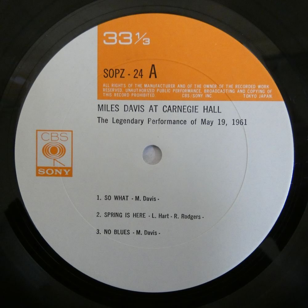 47057894;【帯付/MONO/シュリンク】マイルス・デイヴィス Miles Davis / Miles Davis At Carnegie Hallの画像3