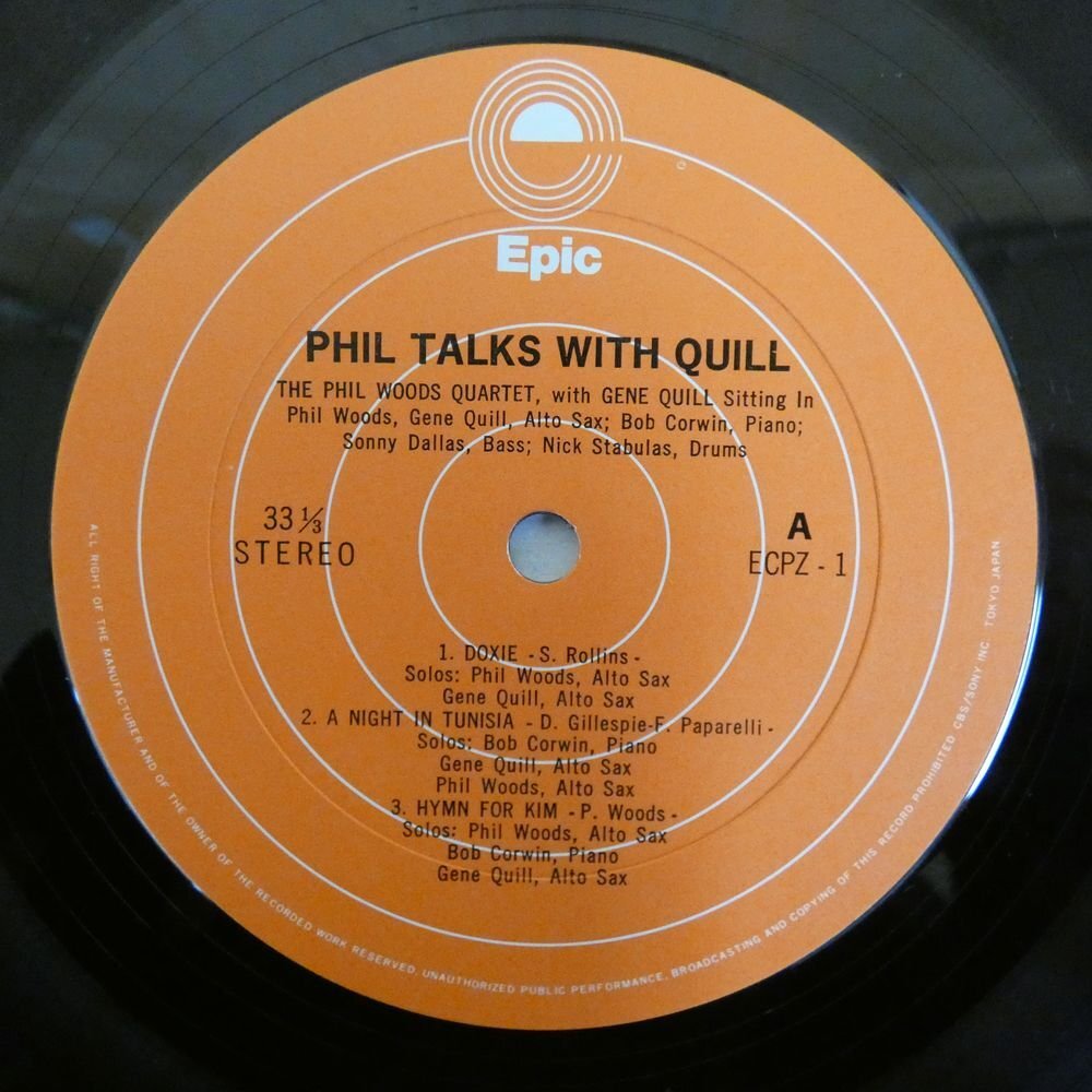 47057898;【国内盤】The Phil Woods Quartet with Gene Quill / Phil Talks with Quillの画像3