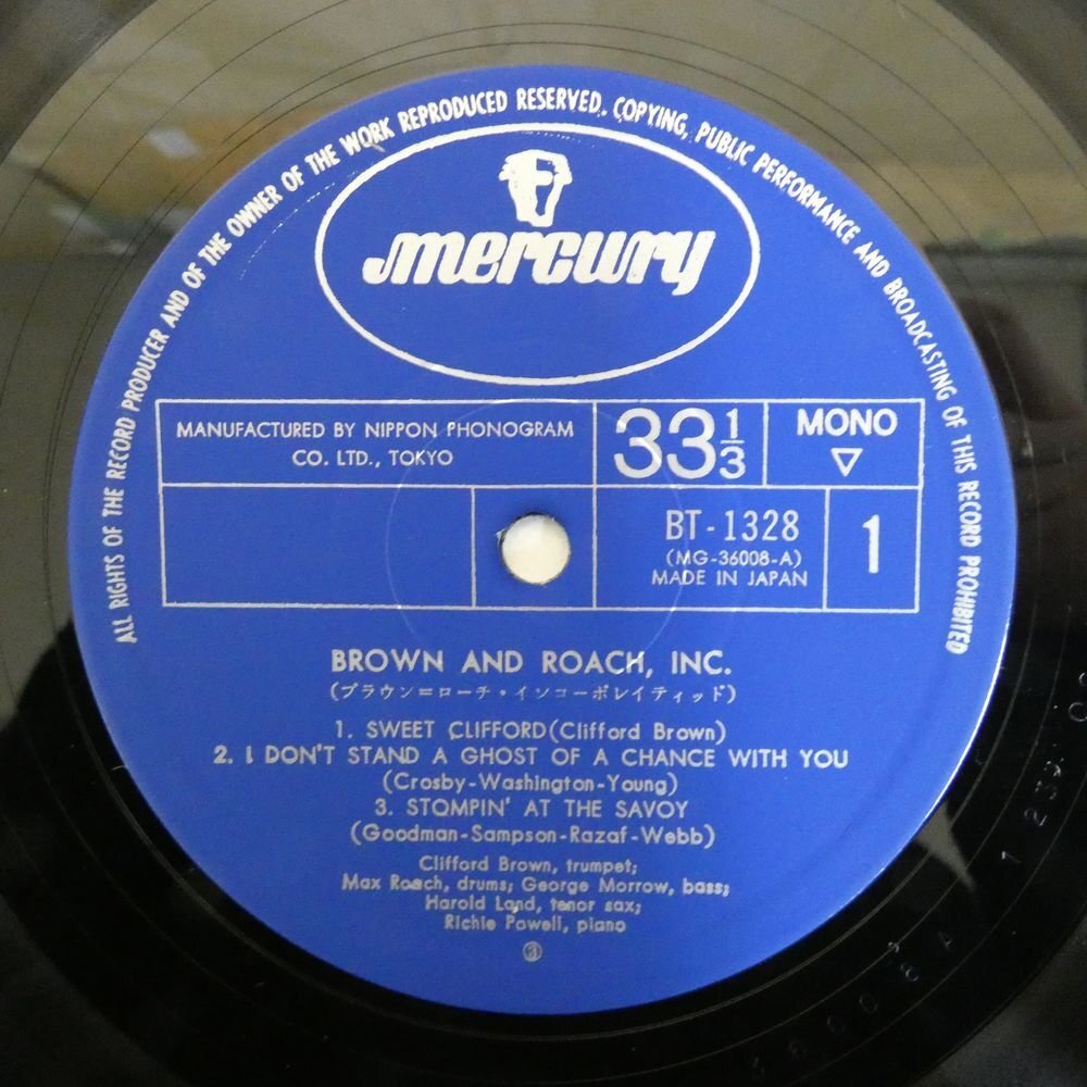 47057907;【国内盤/美盤/MONO】Clifford Brown and Max Roach / Brown and Roach Incorporatedの画像3