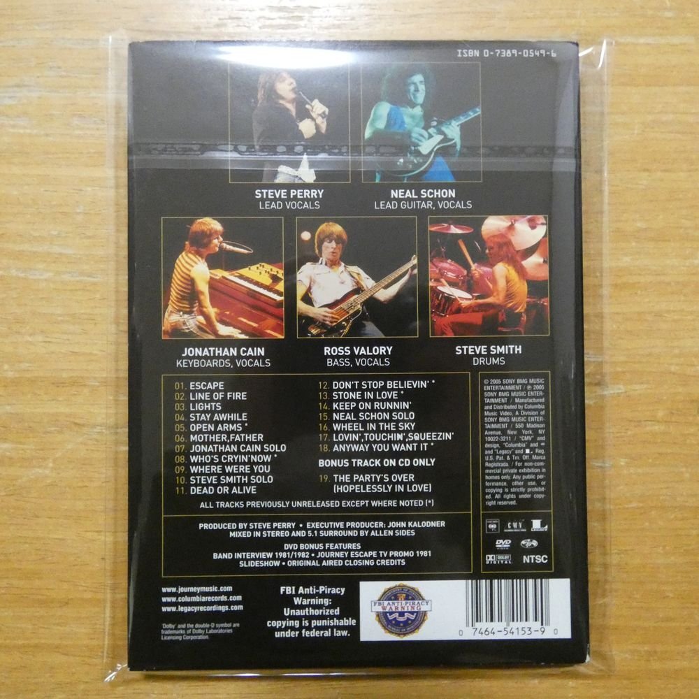 074645415390;【2DVD】JOURNEY / LIVE IN HOUSTON 1981の画像2