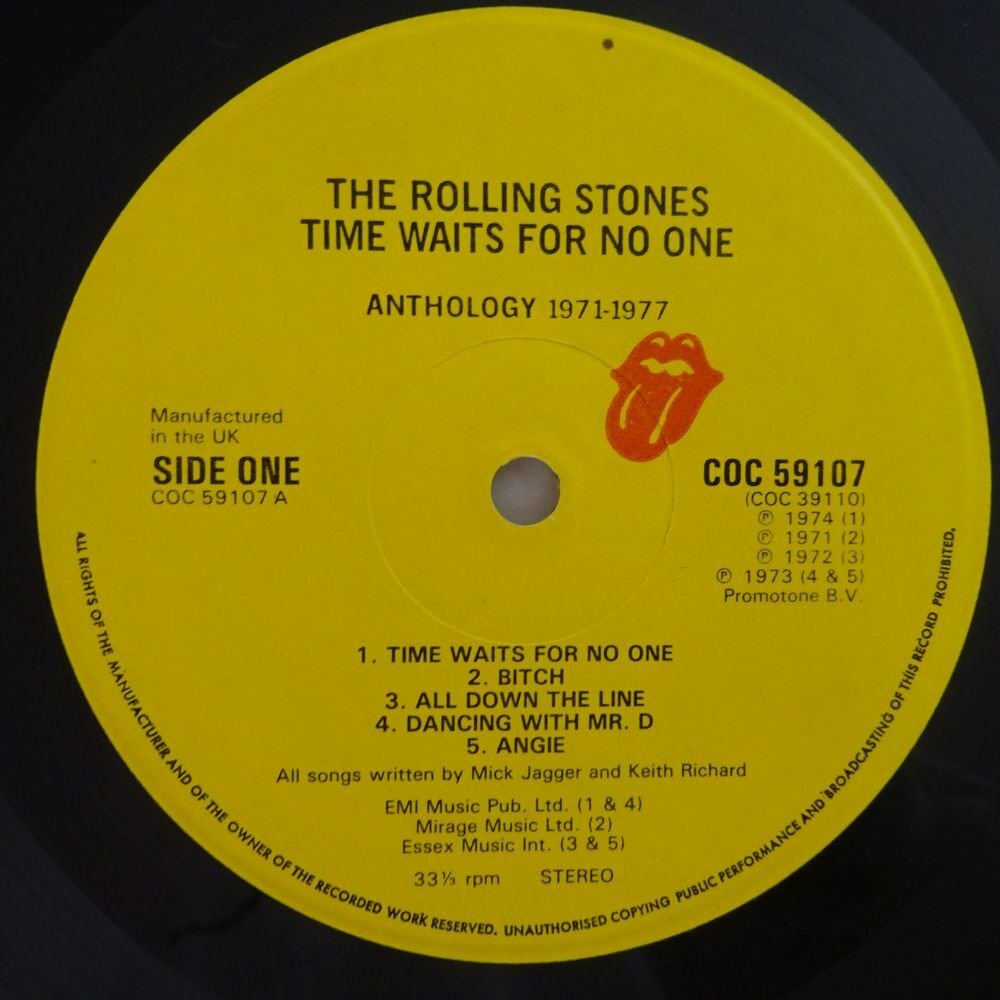 14031020;【UK盤】The Rolling Stones / Time Waits For No One (Anthology 1971-1977)の画像3