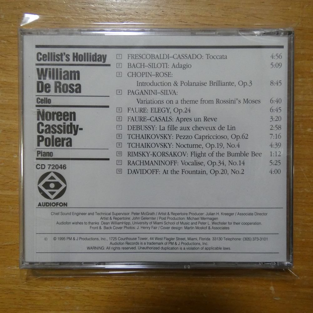 41097917;【未開封/CD】ROSA / CELLIST'S HOLLIDAY(AUDIOFON72046)の画像2