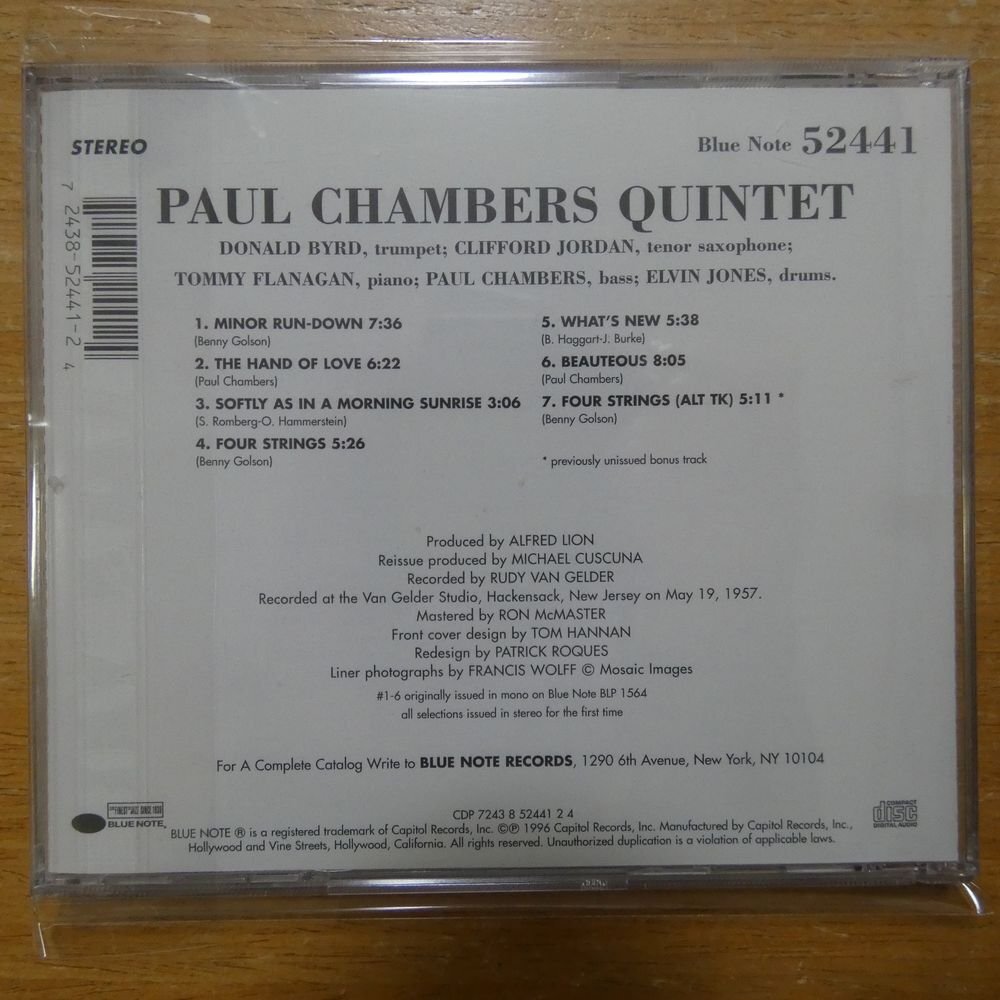 41098386;【CD】PAUL CHAMBERS QUINTET / S・T CDP-724385244124の画像2