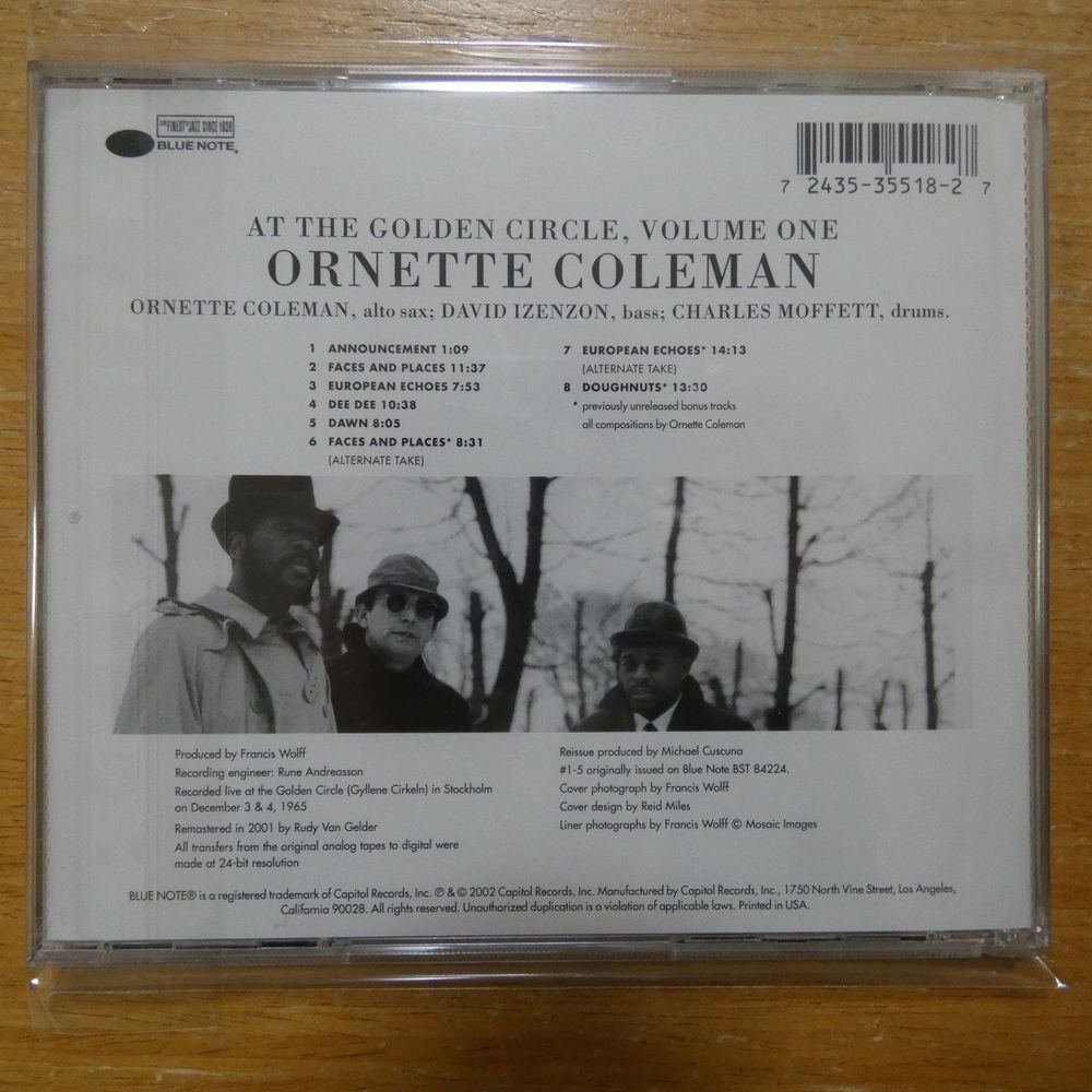 41098394;【CD/RVG】ORNETTE COLEMAN / AT THE GOLDEN CIRCLE,VOL.1　724353551827_画像2
