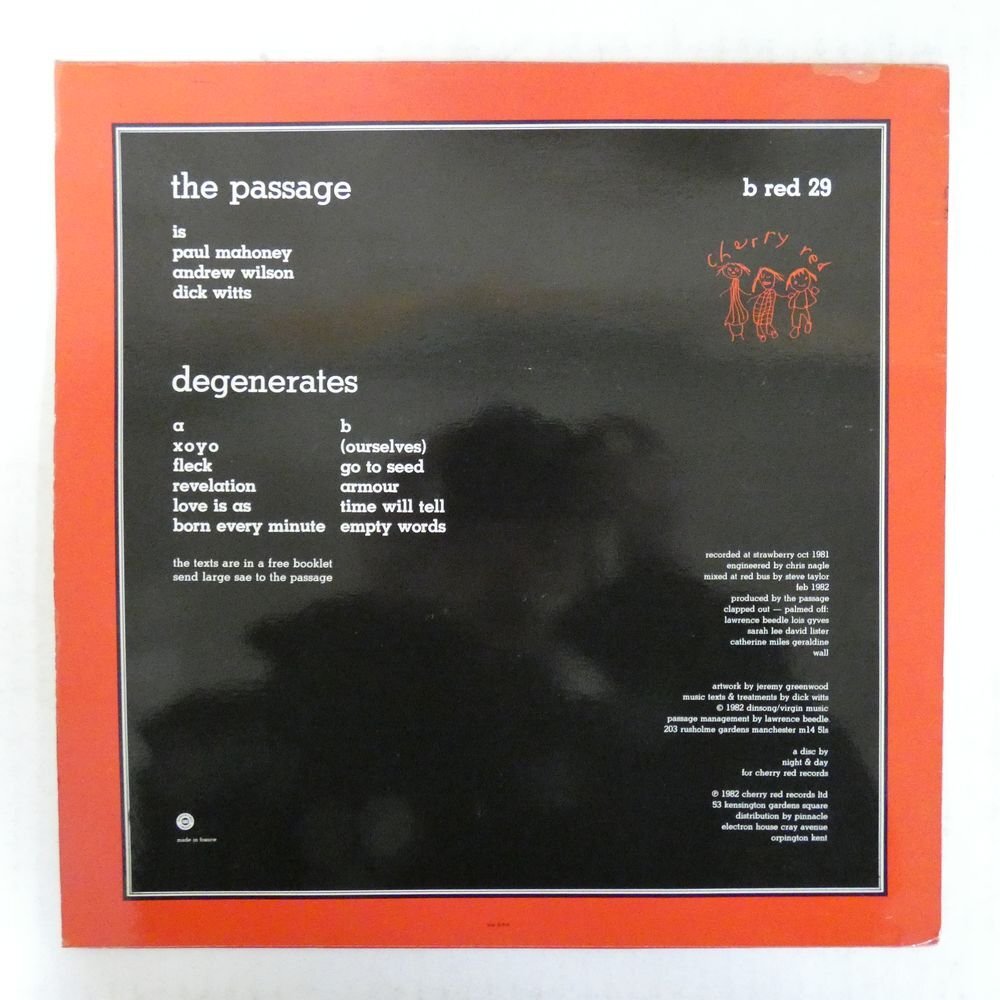 46073526;【UKオリジナル/美盤】The Passage / Degenerates_画像2