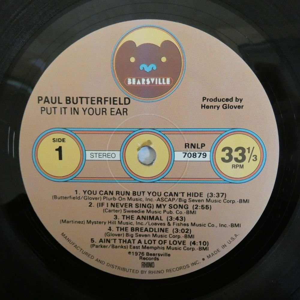 46073538;【US盤】Paul Butterfield / Put It In Your Earの画像3