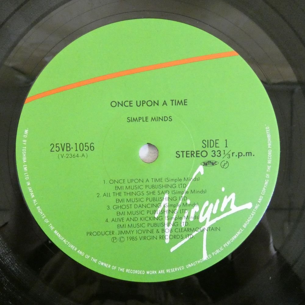 46073601;【帯付/美盤】Simple Minds / Once Upon a Timeの画像3