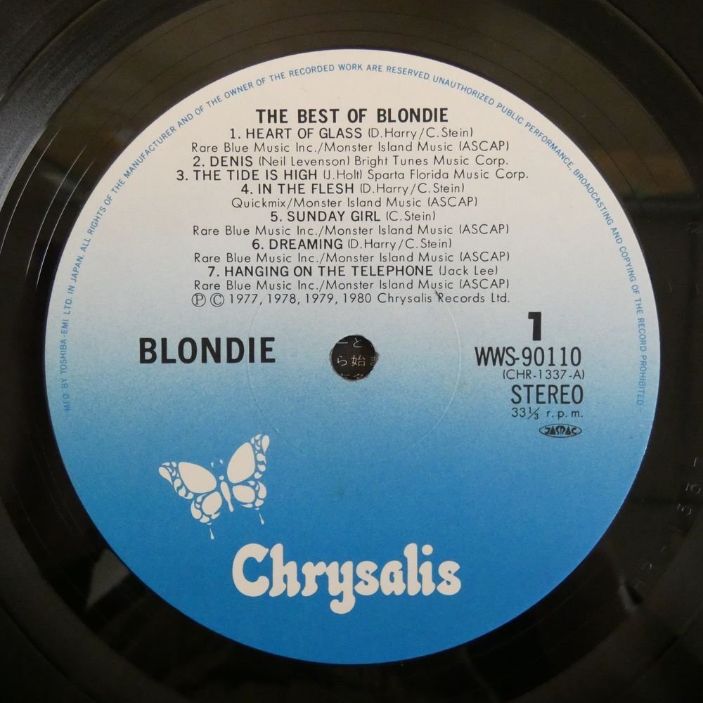 46073613;【帯付/美盤】Blondie / The Best of Blondie 軌跡！ブロンディの画像3