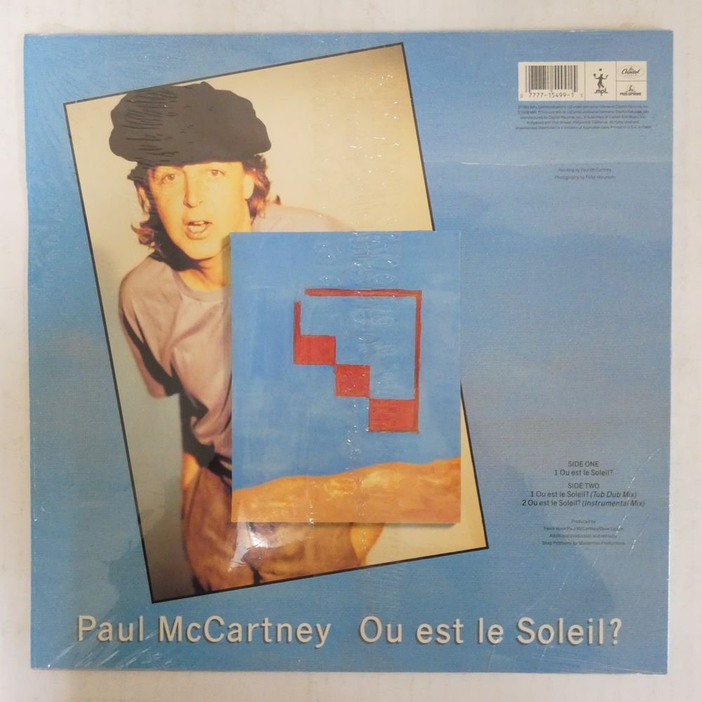46073717;【US盤/12inch/希少89年アナログ/シュリンク/美盤】Paul McCartney / Ou Est Le Soleil?_画像2