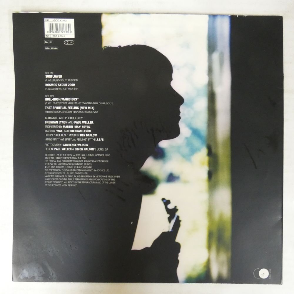 46073863;【Europe盤/12inch/45RPM/美盤】Paul Weller / Sunflower_画像2