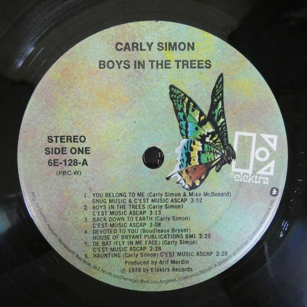 46073834;【US盤/見開き】Carly Simon / Boys In The Treesの画像3